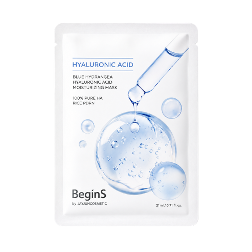 BeginS Blue Hydrangea Hyaluronic Acid Moisturizing Mask 21ml