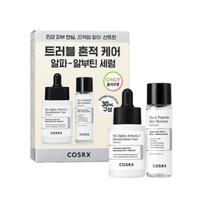 COSRX The Alpha-Arbutin 2 Discoloration Care Serum 50ml + Peptide 30ml