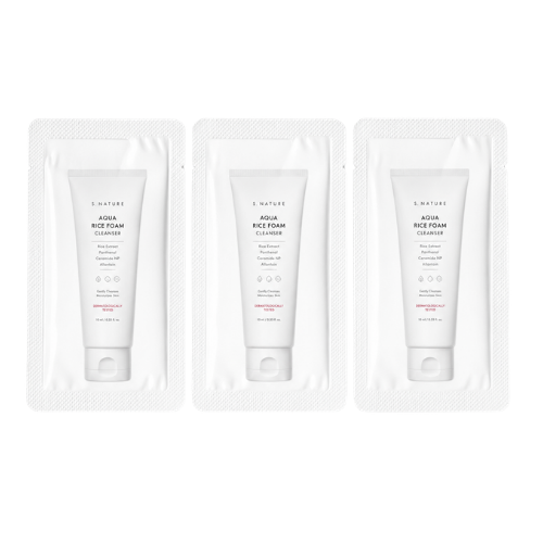 S. Nature Aqua Rice Foam Cleanser, 3ea