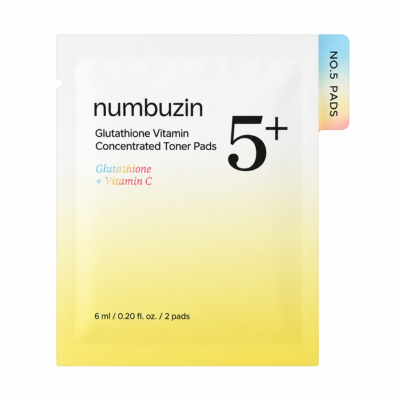 Numbuzin No. 5+ Glutathione Vitamin Concentrated Toner Pad 6ml