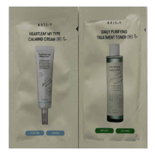 AXIS - Y Heartleaf My Type Calming Cream 1.5mL + Daily Purifying Treatment Toner 1.5ml