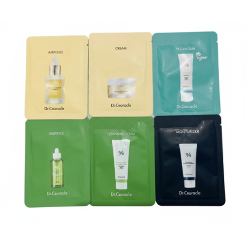 Dr. ceruracle royal vita propolis 33 cream+ 33 ampoule +Tea tree purifine cleansing foam+Purifin essence + Cica regen vegan sun cream+ Pro balance biotics moisture 2ml