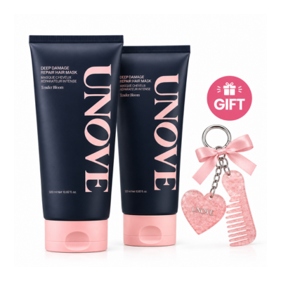 Unove Deep Damage Treatment EX 320ml+320ml+ Hair Brush