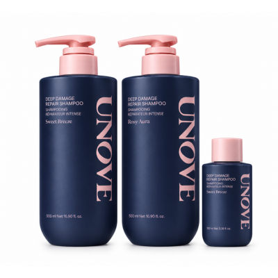Unove Deep Damage Repair Shampoo 500ml + 500ml + 52ml