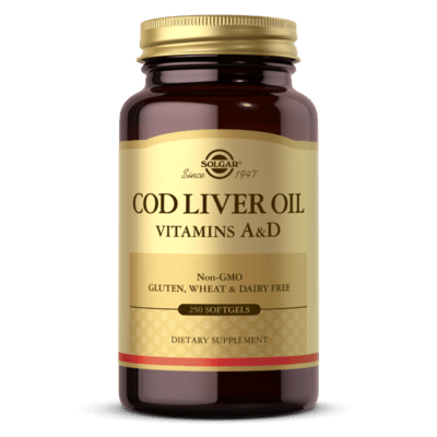 Solgar COD LIVER OIL SOFTGELS (VITAMIN A & D SUPPLEMENT) - 250P