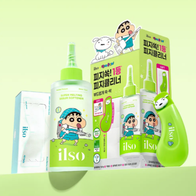 ilso Super Melting Sebum Softener 150ml + 40 Cotton Pads + Blackhead Remover [Crayon Shin-chan Collaboration]
