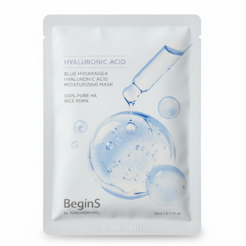 BeginS Blue Hydrangea Hyaluronic Acid Moisturizing Mask 23ml