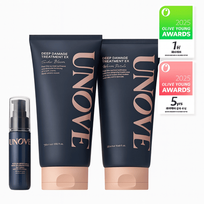 Unove Deep Damage Treatment EX 320ml+320ml+ Slick Hair Milk 30ml