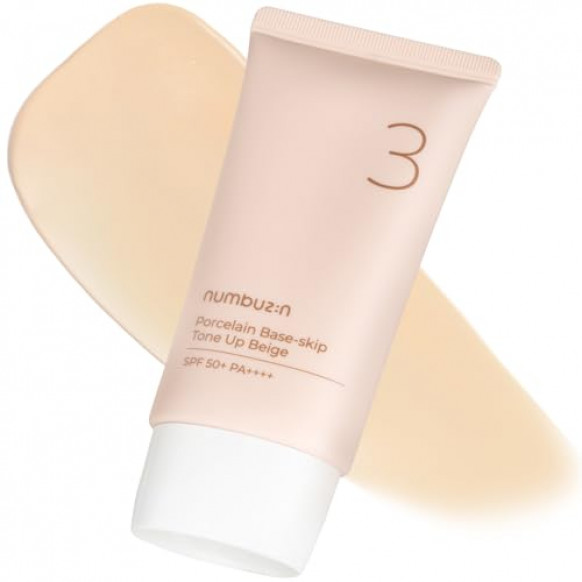 Numbuzin No. 3 Porcelain Base-Skip Tone Up Beige 35ml