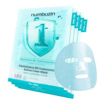 Numbuzin No. 1 Pantothenic B5 Hyaluronic Active Clear Mask 1 Sheet